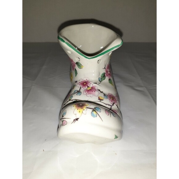 Vintage Old Foley James Kent Staffordshire "Chinese Rose" Porcelain Shoe Pink - Picture 2 of 12